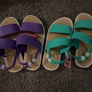 two pact little girl sandals